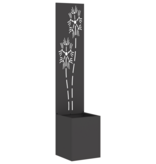 VidaXL Tuinplant met Decoratief Paneel Zwart 32 x 140 cm