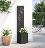VidaXL Tuinplant met Decoratief Paneel Zwart 32 x 140 cm