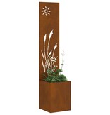 VidaXL Tuinplant met Decoratief Paneel Roestig 32 x 140 cm