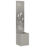 VidaXL Tuinplant met Decoratief Paneel Roestig 32 x 140 cm