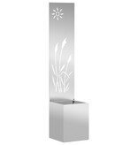 VidaXL Tuinplant met Decoratief Paneel Zilver 32 x 140 cm