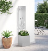 VidaXL Tuinplant met Decoratief Paneel Zilver 32 x 140 cm