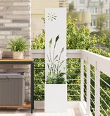 VidaXL Tuinplant met Decoratief Paneel Wit 32 x 140 cm