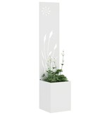 VidaXL Tuinplant met Decoratief Paneel Wit 32 x 140 cm