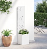 VidaXL Tuinplant met Decoratief Paneel Wit 32 x 140 cm