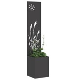 VidaXL Tuinplant met Decoratief Paneel Zwart 32 x 140 cm