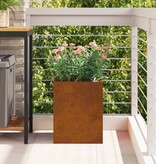 VidaXL Tuin Bloempot Roestig 50 x 32 x 40 cm Cortenstaal