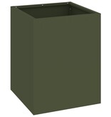 VidaXL Tuin Bloempot Olijfgroen 50 x 32 x 40 cm Koudgewalst staal