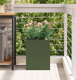 VidaXL Tuin Bloempot Olijfgroen 50 x 32 x 40 cm Koudgewalst staal