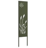 VidaXL Tuin decoratief paneel Olijfgroen 32 x 140 cm Koudgewalst staal