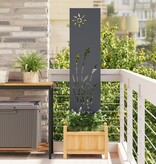 VidaXL Tuin decoratief paneel Antraciet 32 x 140 cm Koudgewalst staal