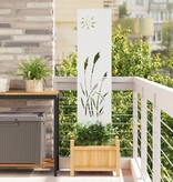 VidaXL Tuin decoratief paneel Wit 32 x 140 cm Koudgewalst staal