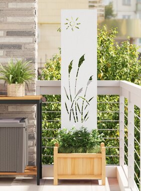 VidaXL Tuin decoratief paneel Wit 32 x 140 cm Koudgewalst staal