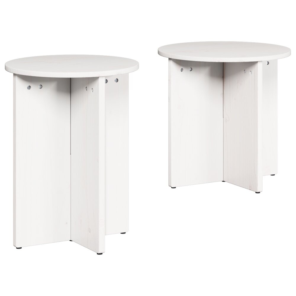 VidaXL Koffietafel Set 2 pcs Wit 41,5 x 41,5 x 41 cm