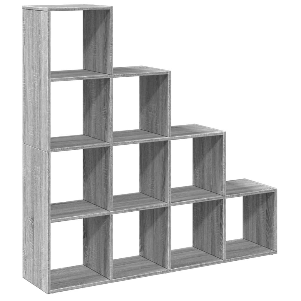 VidaXL Kamerscherm / boekenkast 131,5x29x131,5 cm hout grijs sonoma