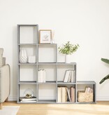 VidaXL Kamerscherm / boekenkast 131,5x29x131,5 cm hout grijs sonoma