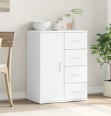 VidaXL Dressoir 59x39x80 cm bewerkt hout wit