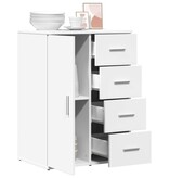 VidaXL Dressoir 59x39x80 cm bewerkt hout wit