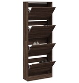 VidaXL Schoenenkast 60x21x163,5 cm bewerkt hout bruin eikenkleur