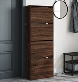 VidaXL Schoenenkast 60x21x163,5 cm bewerkt hout bruin eikenkleur