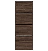 VidaXL Schoenenkast 60x21x163,5 cm bewerkt hout bruin eikenkleur