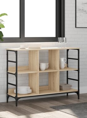 VidaXL Dressoir 102x32x73,5 cm bewerkt hout sonoma eikenkleurig