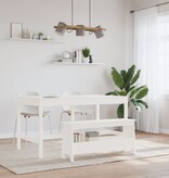 VidaXL Halbankje 100x28x45 cm massief grenenhout wit