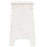 VidaXL Halbankje 100x28x45 cm massief grenenhout wit
