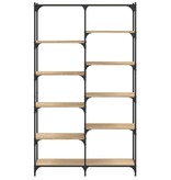 VidaXL Boekenrek 100x32x170 cm bewerkt hout en ijzer sonoma eikenkleur