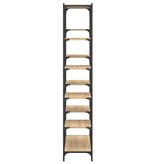 VidaXL Boekenrek 100x32x170 cm bewerkt hout en ijzer sonoma eikenkleur