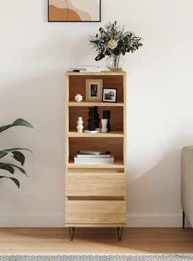 VidaXL Hoge kast 40x36x110 cm bewerkt hout sonoma eiken