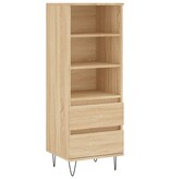 VidaXL Hoge kast 40x36x110 cm bewerkt hout sonoma eiken