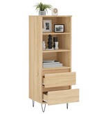 VidaXL Hoge kast 40x36x110 cm bewerkt hout sonoma eiken