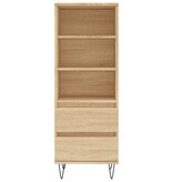 VidaXL Hoge kast 40x36x110 cm bewerkt hout sonoma eiken