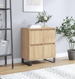 VidaXL Dressoir 60x35x70 cm bewerkt hout sonoma eikenkleurig