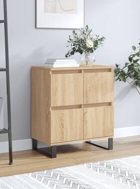 VidaXL Dressoir 60x35x70 cm bewerkt hout sonoma eikenkleurig