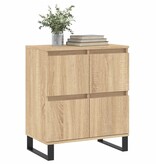 VidaXL Dressoir 60x35x70 cm bewerkt hout sonoma eikenkleurig