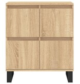 VidaXL Dressoir 60x35x70 cm bewerkt hout sonoma eikenkleurig