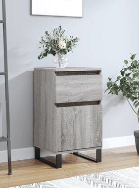 VidaXL Dressoir 40x35x70 cm bewerkt hout grijs sonoma