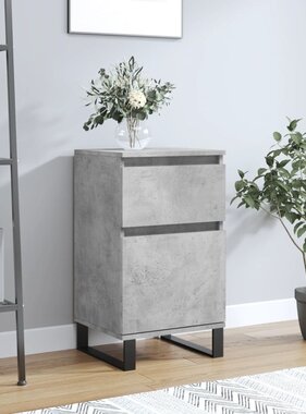 VidaXL Dressoir 40x35x70 cm bewerkt hout betongrijs