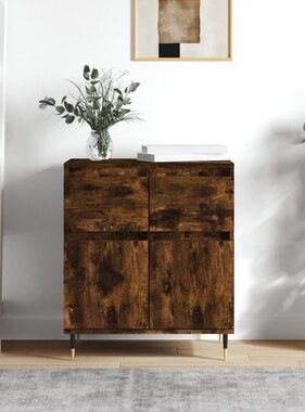 VidaXL Dressoir 60x35x70 cm bewerkt hout gerookt eikenkleurig