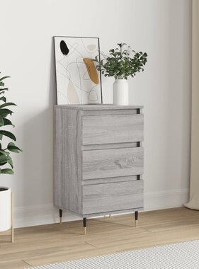 VidaXL Dressoir 40x35x70 cm bewerkt hout grijs sonoma