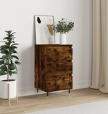 VidaXL Dressoir 40x35x70 cm bewerkt hout gerookt eikenkleurig