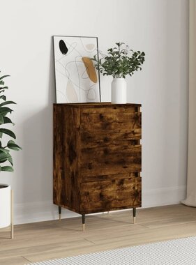 VidaXL Dressoir 40x35x70 cm bewerkt hout gerookt eikenkleurig