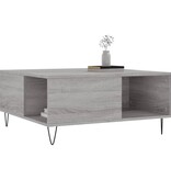 VidaXL Salontafel 80x80x36,5 cm bewerkt hout grijs sonoma eikenkleurig