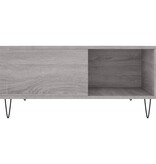 VidaXL Salontafel 80x80x36,5 cm bewerkt hout grijs sonoma eikenkleurig