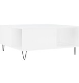VidaXL Salontafel 80x80x36,5 cm bewerkt hout wit