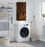 VidaXL Wandkast 34,5x34x90 cm bewerkt hout gerookt eikenkleurig