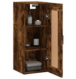 VidaXL Wandkast 34,5x34x90 cm bewerkt hout gerookt eikenkleurig