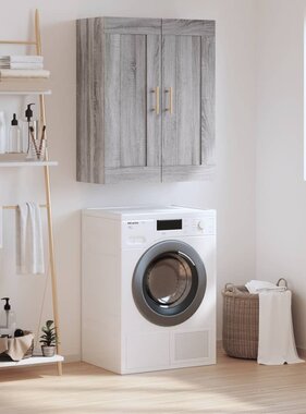 VidaXL Wandkast 69,5x34x90 cm bewerkt hout grijs sonoma eikenkleurig